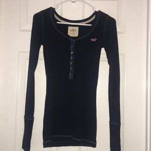 Navy Hollister social stretch